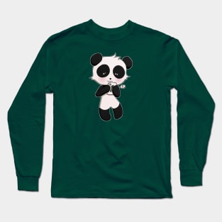 Texting Panda Long Sleeve T-Shirt